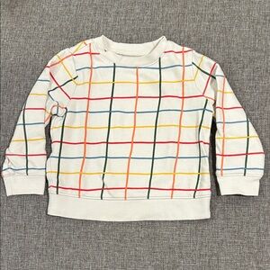 Primary Multicolor Windowpane Kids Sweatshirt, 3T